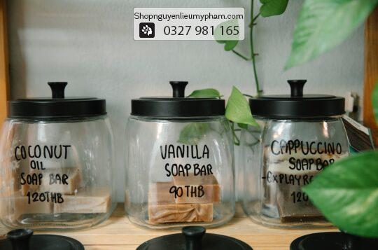 Chai lọ thuỷ tinh đựng xà phòng handmade